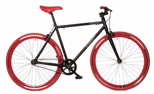 bicicleta fixie lmb state ss negra roja