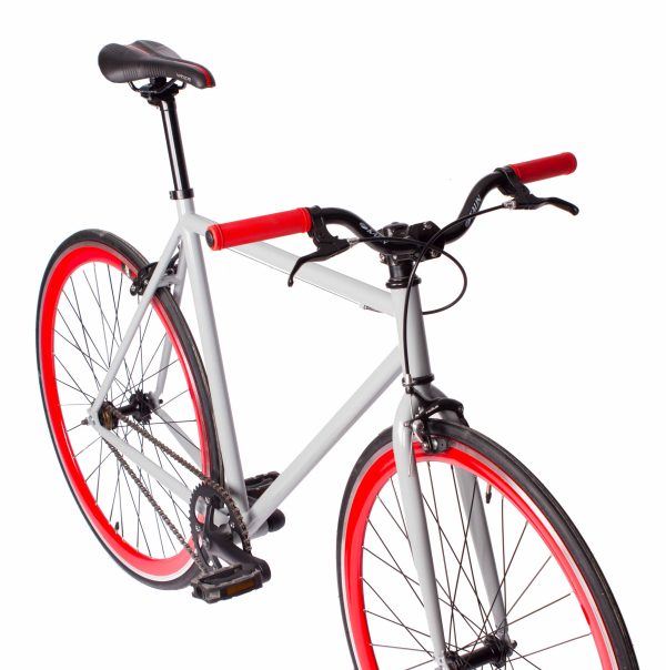 bicicleta fixie lmb state ss gris roja manillar