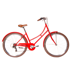 bicicleta urbana lmb c7_1 paseo 7x 28 m450 roja